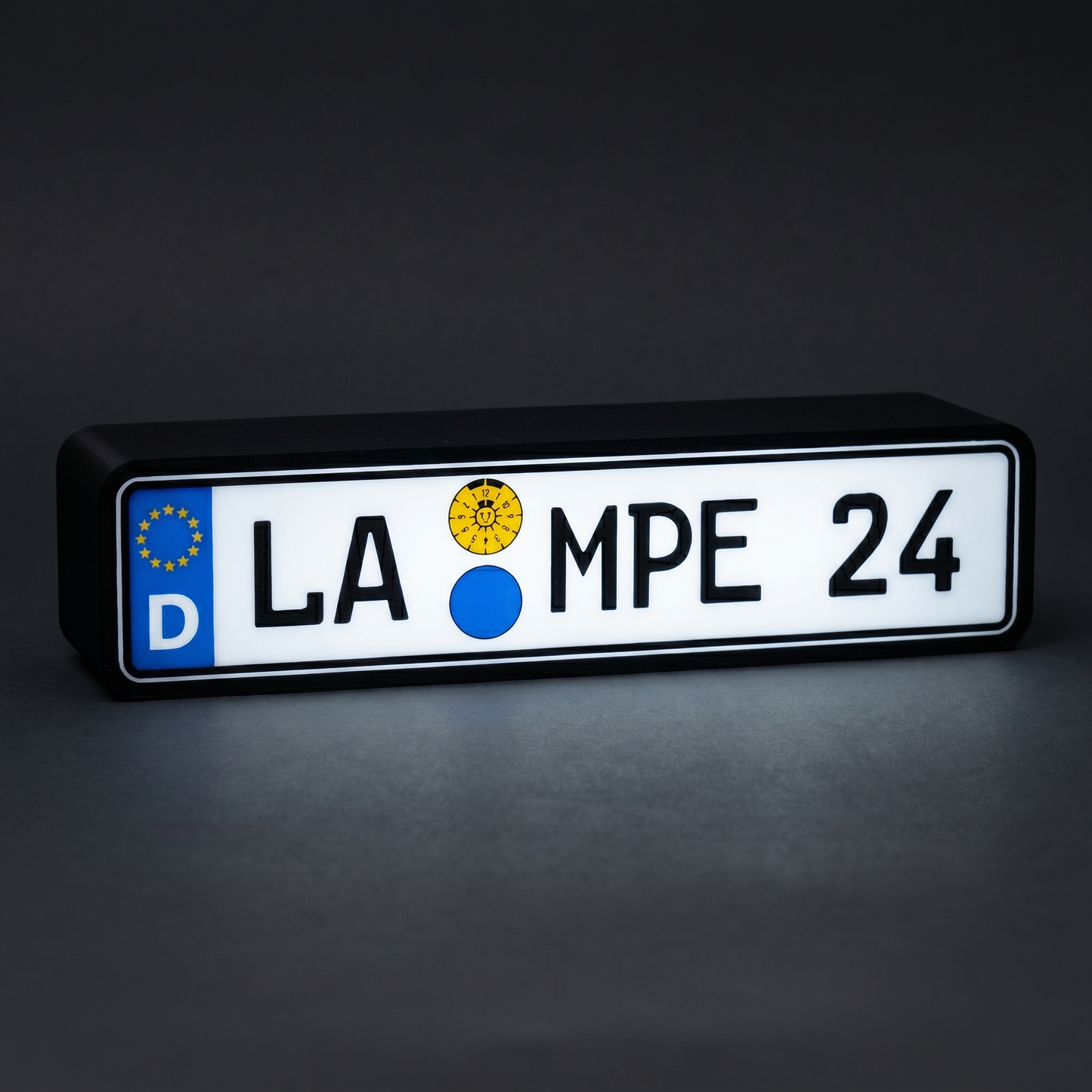 Personalisierbares Auto Kennzeichen Lampe