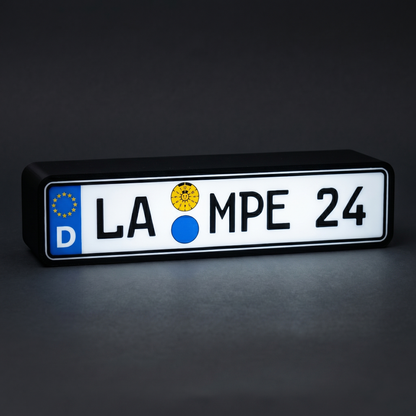 Personalisierbares Auto Kennzeichen Lampe