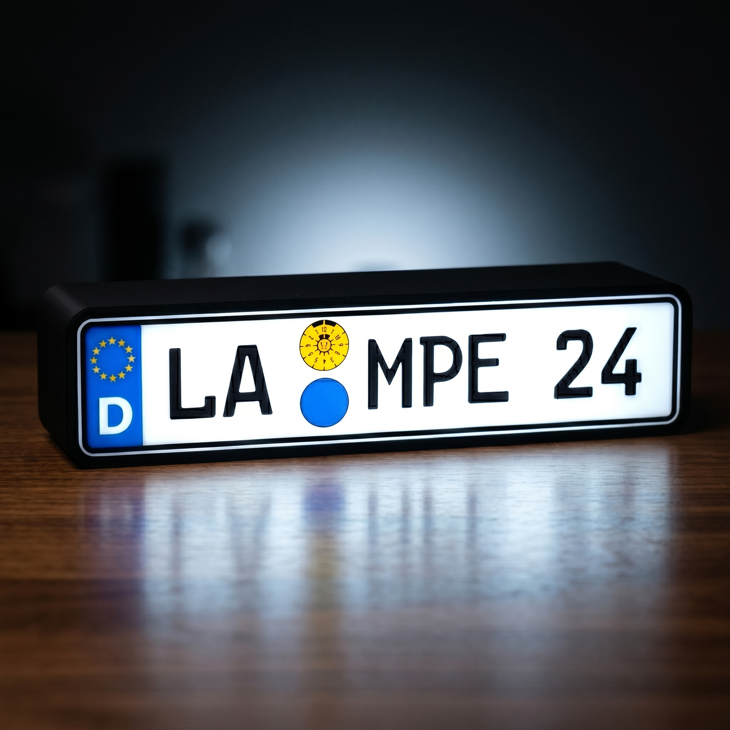 Personalisierbares Auto Kennzeichen Lampe