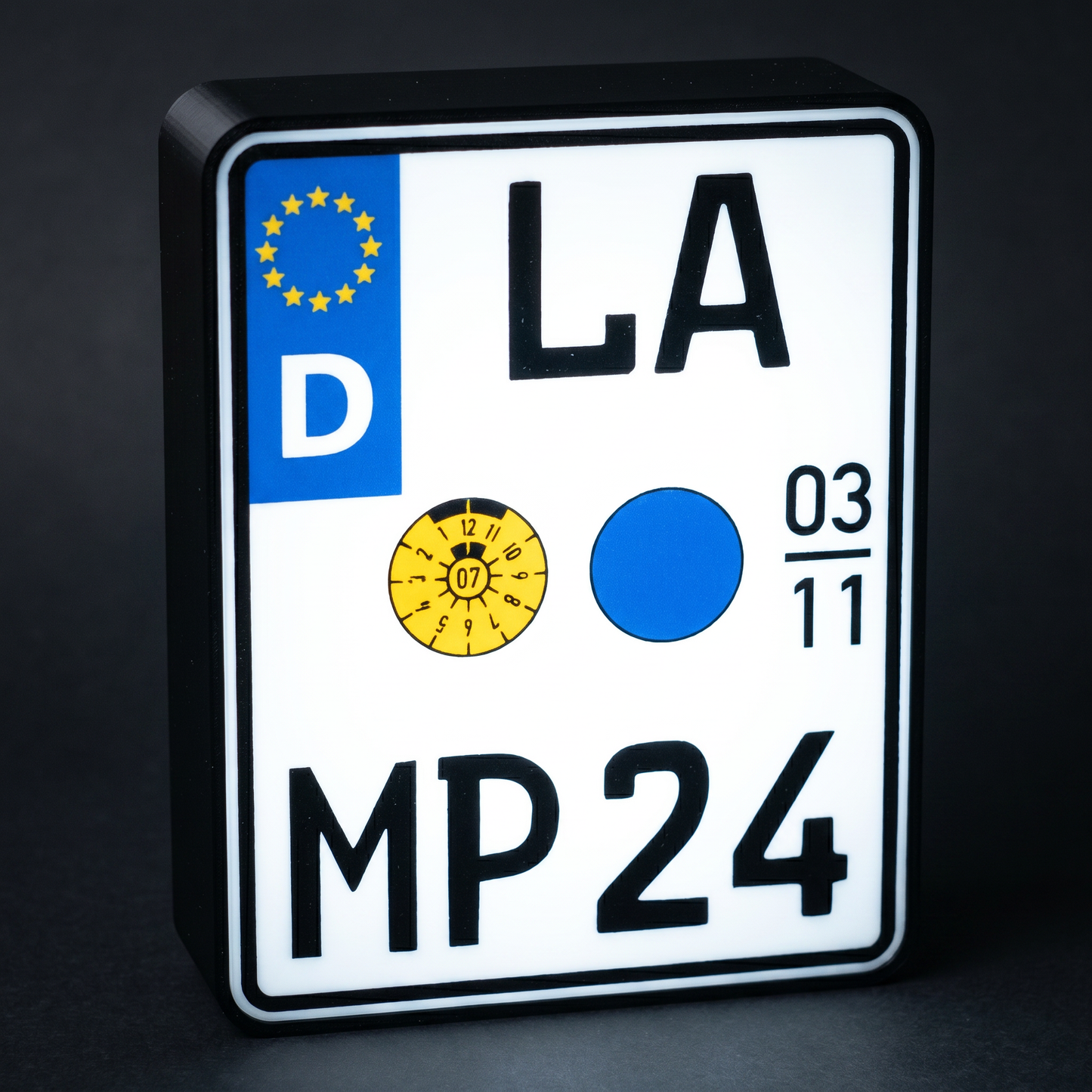 Personalisierbares Motorrad Kennzeichen Lampe