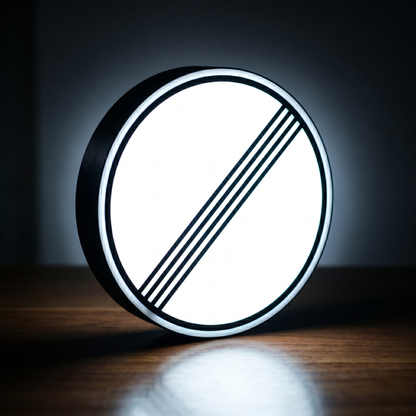 Unbegrenzt Geschwindigkeitsbegrenzung Verkehrsschild Lampe
