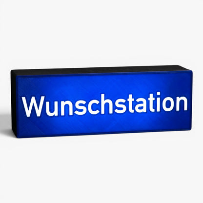 Personalisierbares Bahnhofsschild Lampe