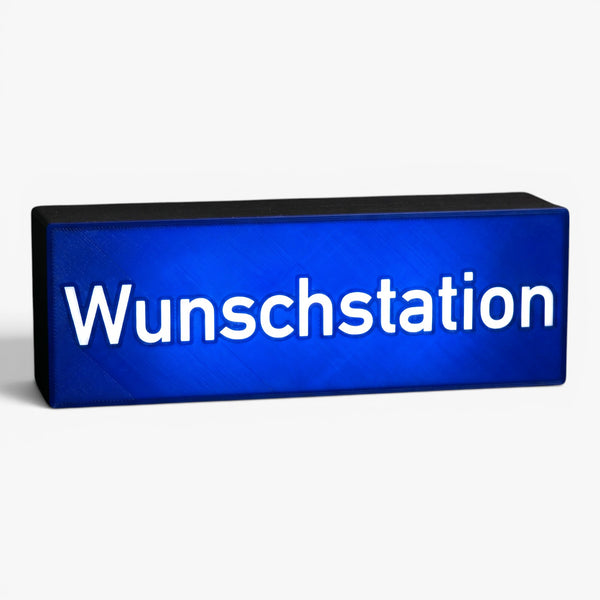 Personalisierbares Bahnhofsschild Lampe