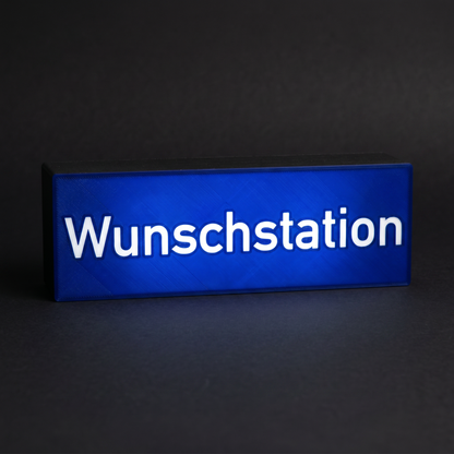 Personalisierbares Bahnhofsschild Lampe