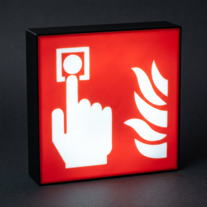 Brandmelder Brandschutzzeichen ASR-Zeichen Lampe