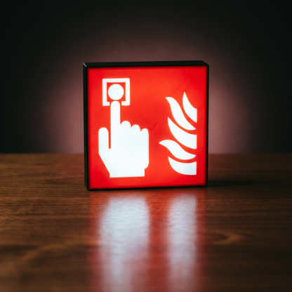 Brandmelder Brandschutzzeichen ASR-Zeichen Lampe