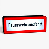 Feuerwehrausfahrt Feuerwehrzeichen Lampe