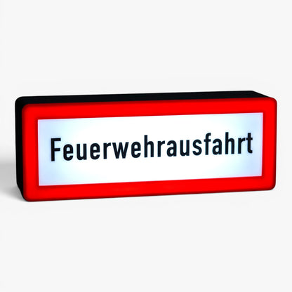Feuerwehrausfahrt Feuerwehrzeichen Lampe