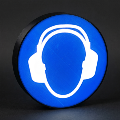 Gehörschutz benutzen Gebotszeichen ASR-Zeichen Lampe