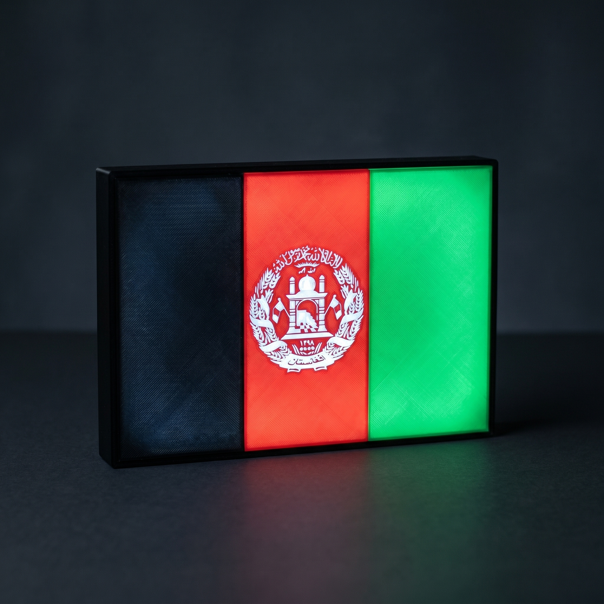 Afghanistan Flagge Lampe leuchtend