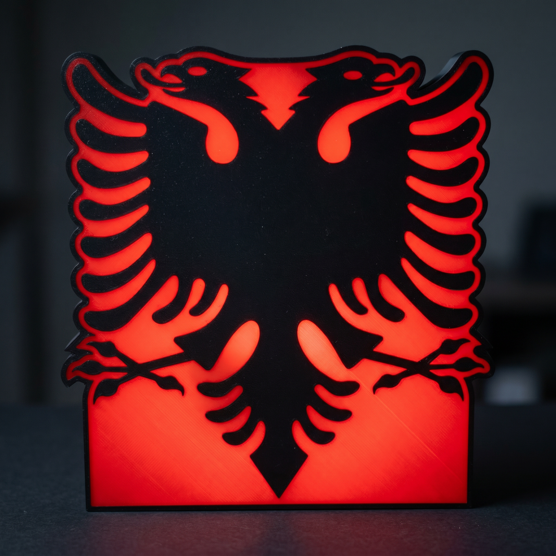 Albanien Adler Flagge Lampe leuchtend
