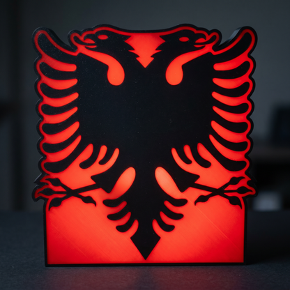 Albanien Adler Flagge Lampe leuchtend