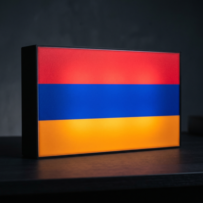 Armenien Flagge Lampe leuchtend