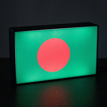 Bangladesch Flagge Lampe leuchtend