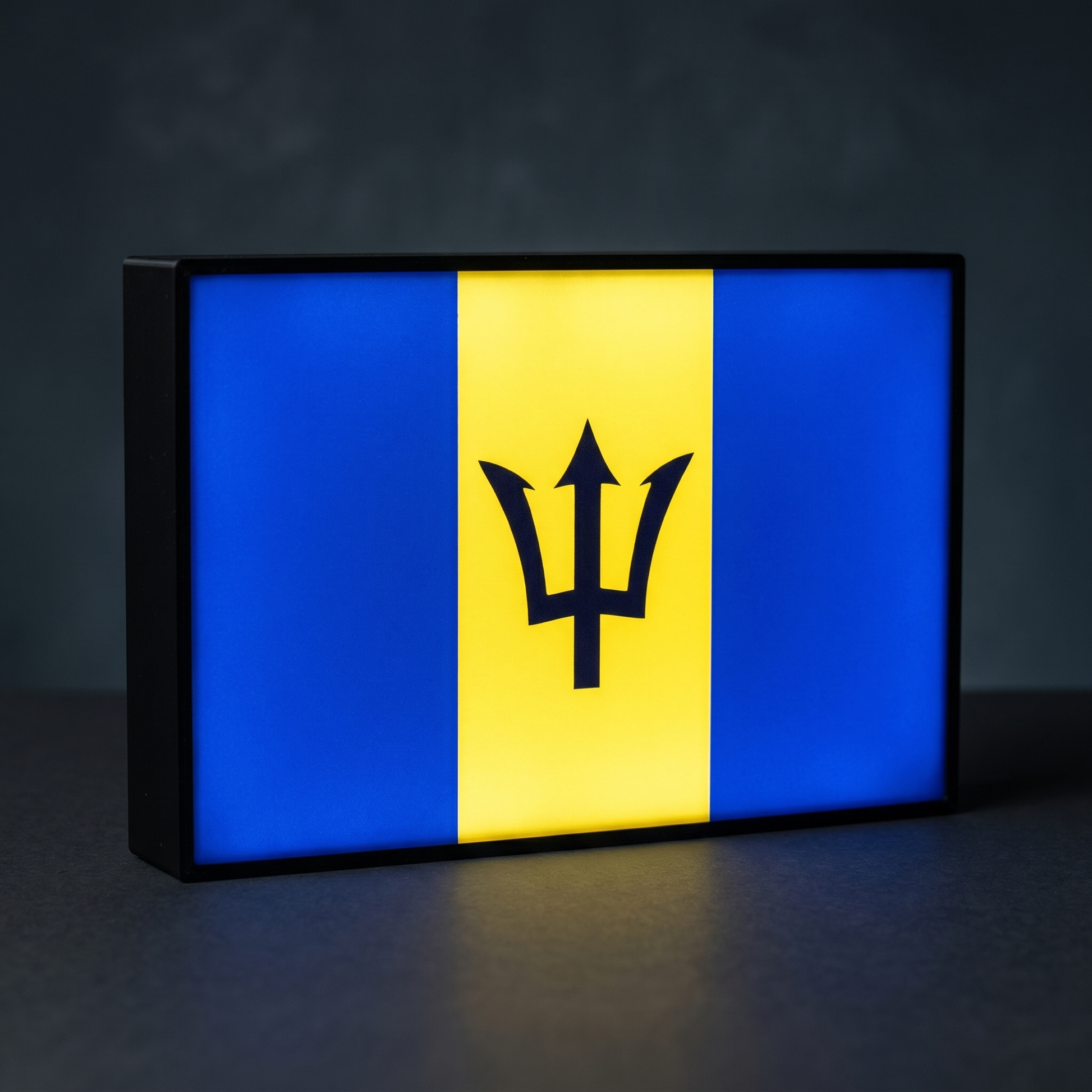 Barbados Flagge Lampe leuchtend