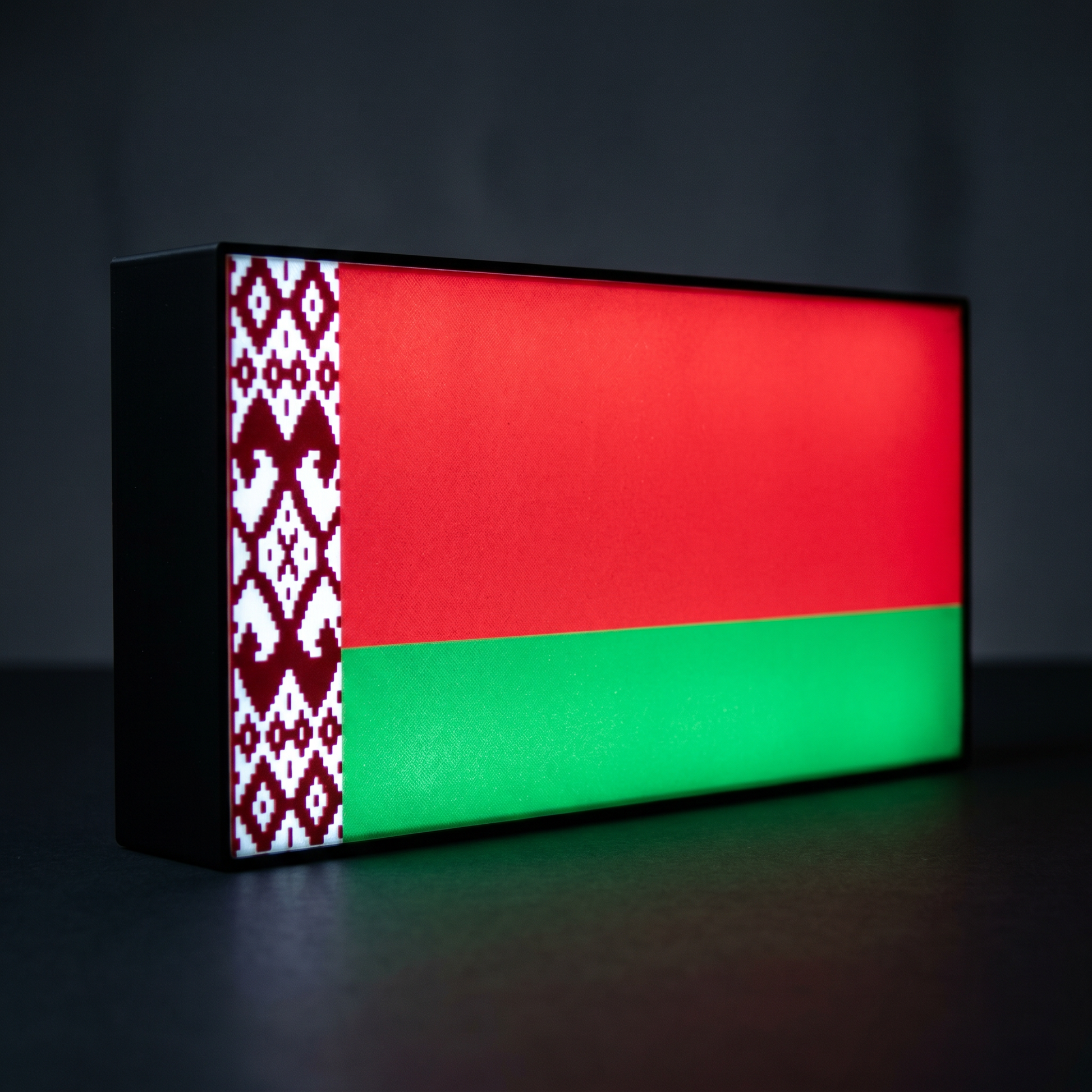 Belarus Flagge Lampe leuchtend