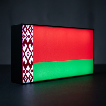 Belarus Flagge Lampe leuchtend
