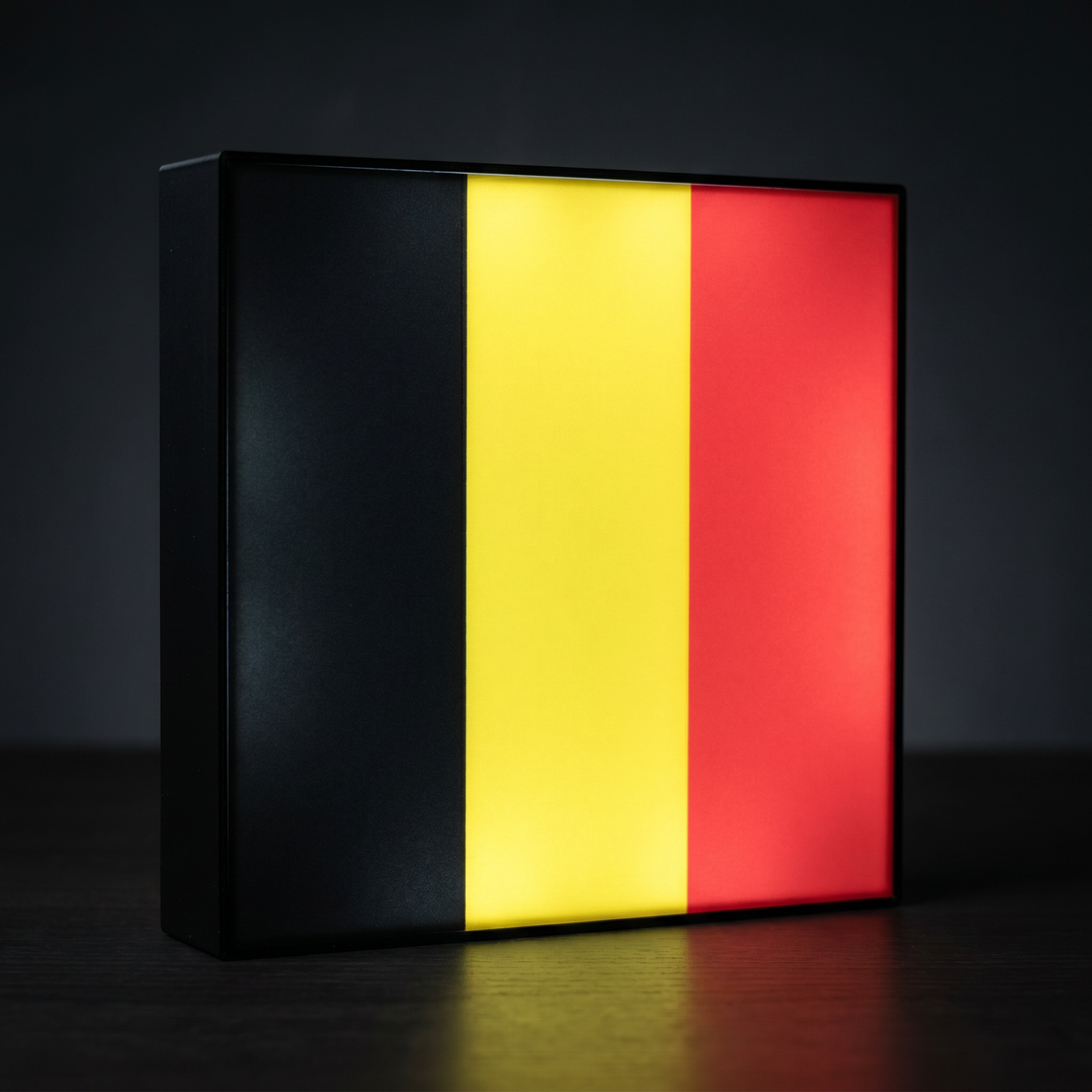 Belgien Flagge Lampe leuchtend