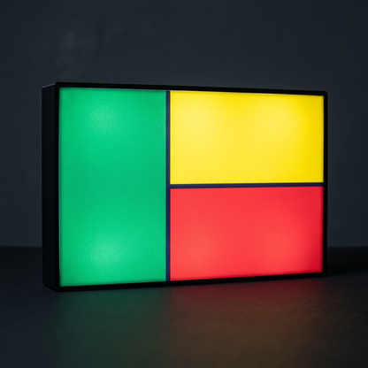 Benin Flagge Lampe leuchtend