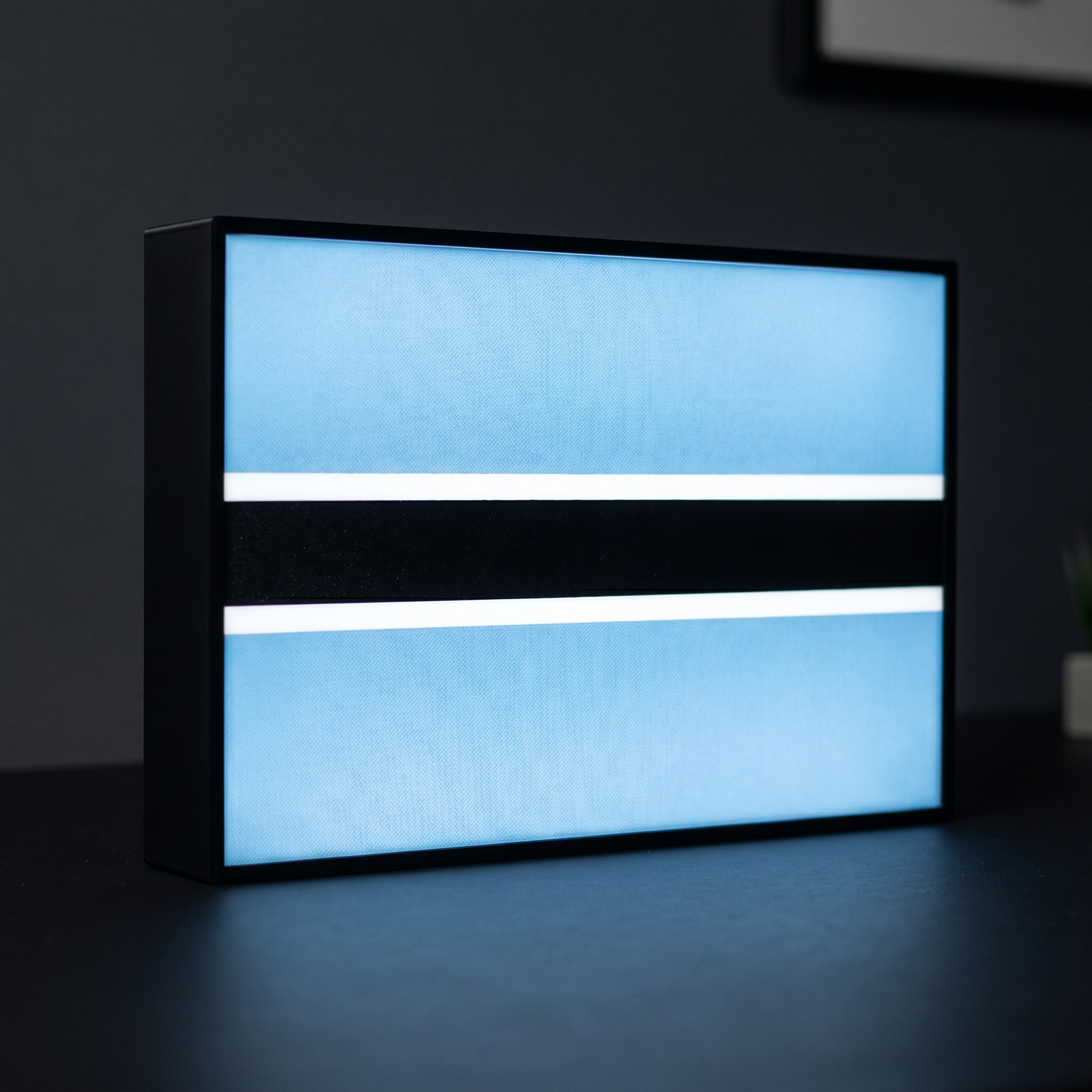 Botswana Flagge Lampe leuchtend