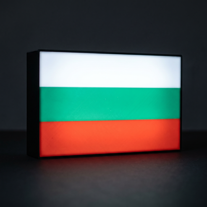 Bulgarien Flagge Lampe leuchtend