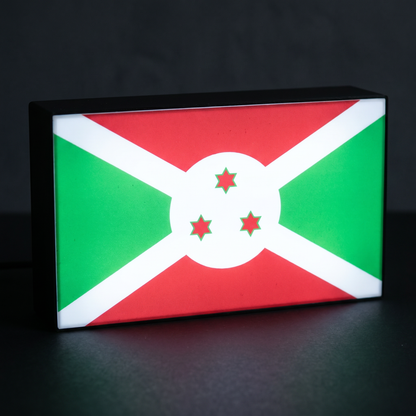 Burundi Flagge Lampe leuchtend