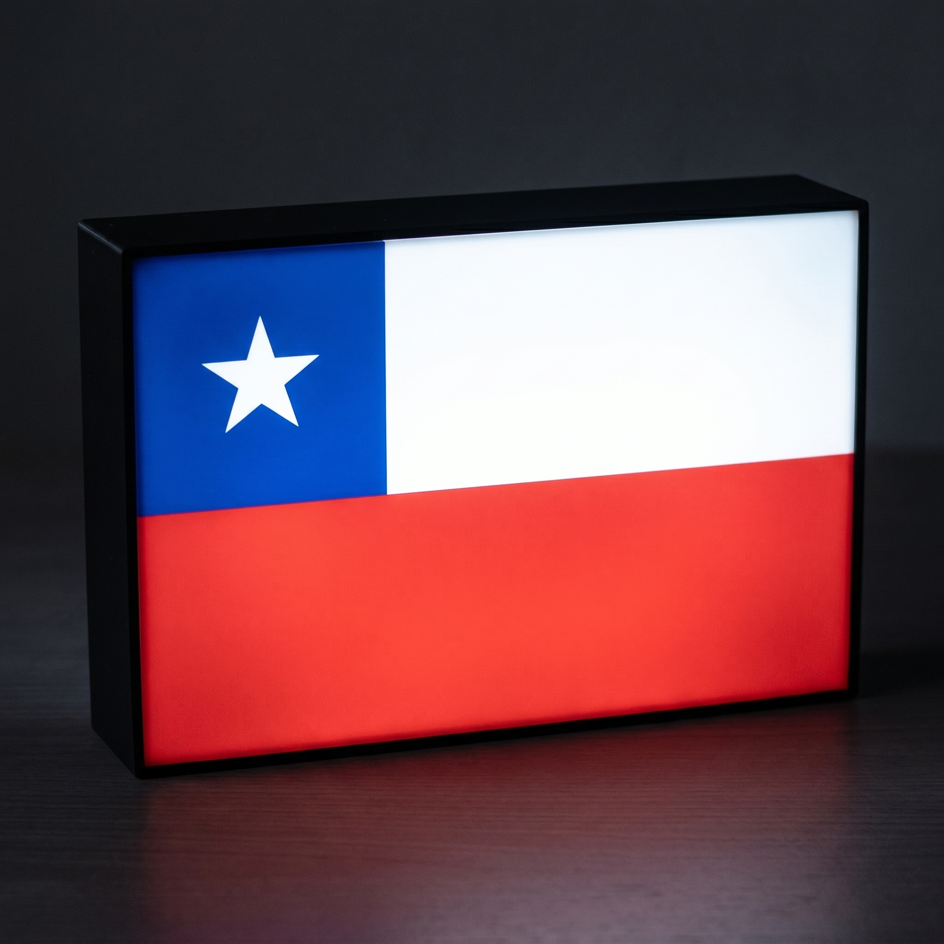 Chile Flagge Lampe leuchtend