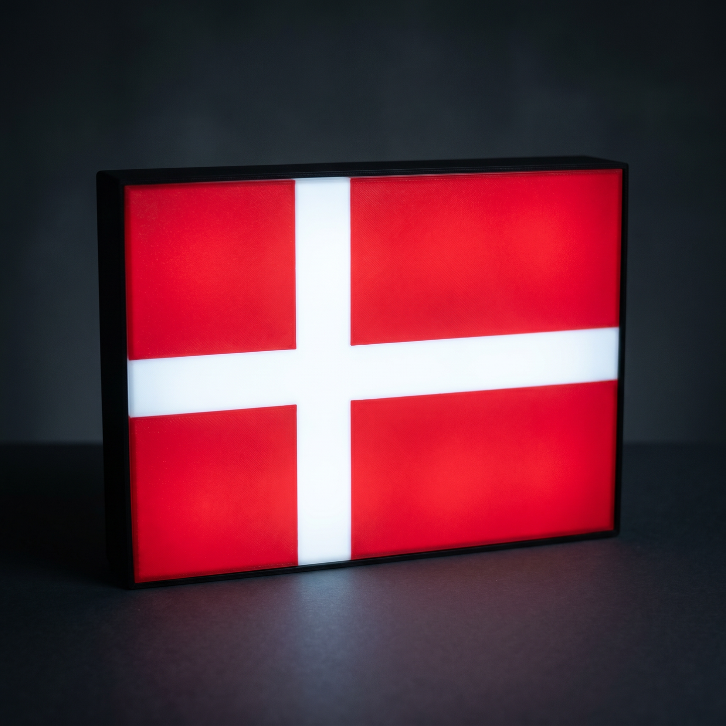 Dänemark Flagge Lampe leuchtend