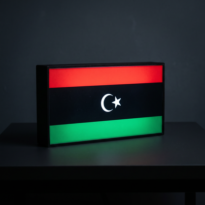 Libyen Flagge Lampe leuchtend