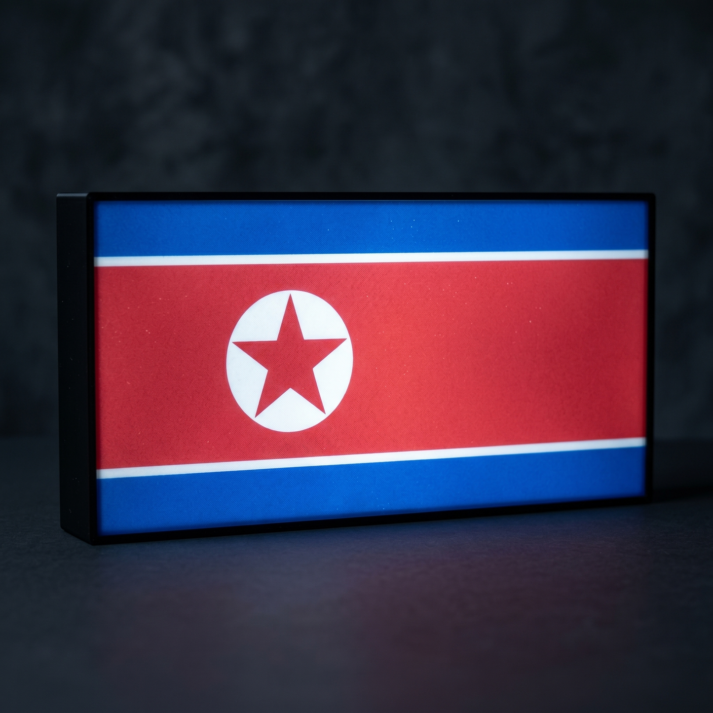 Nordkorea Flagge Lampe leuchtend