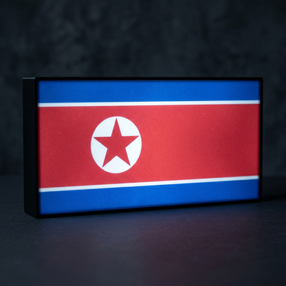 Nordkorea Flagge Lampe leuchtend