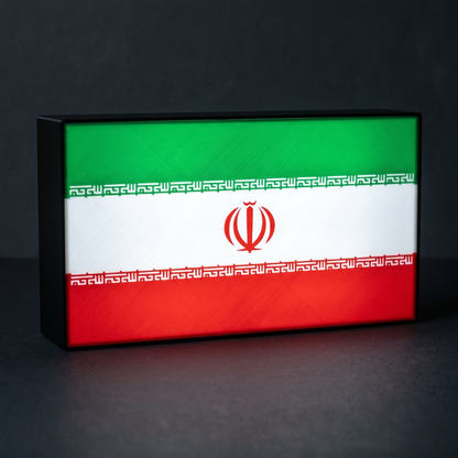 Iran Flagge Lampe leuchtend