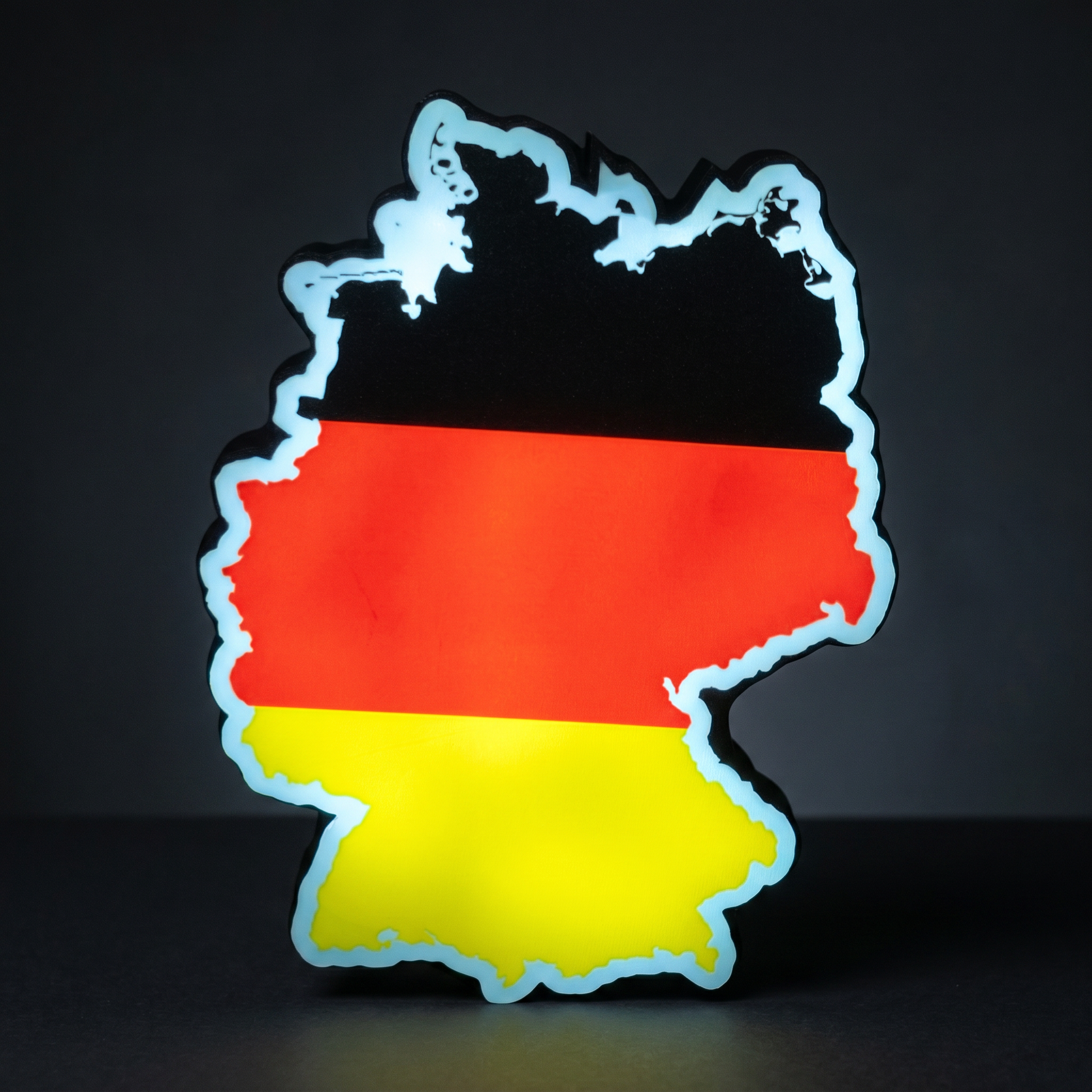 Deutschland Umriss Flagge Lampe leuchtend