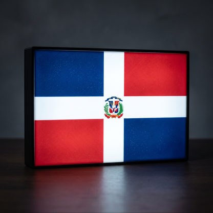Dominikanische Republik Flagge Lampe leuchtend