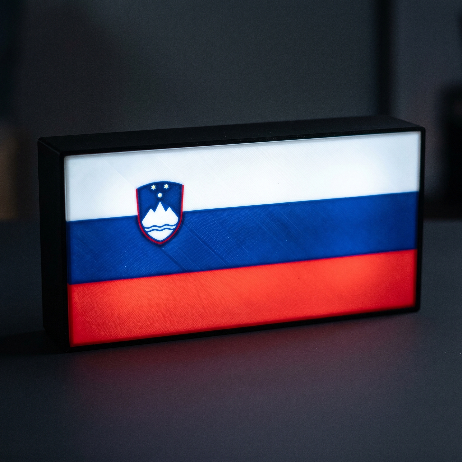 Slowenien Flagge Lampe leuchtend