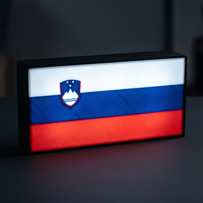 Slowenien Flagge Lampe leuchtend