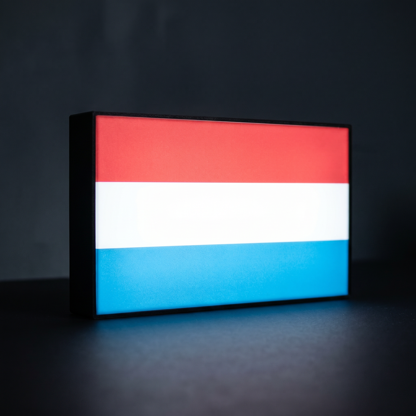 Luxemburg Flagge Lampe leuchtend