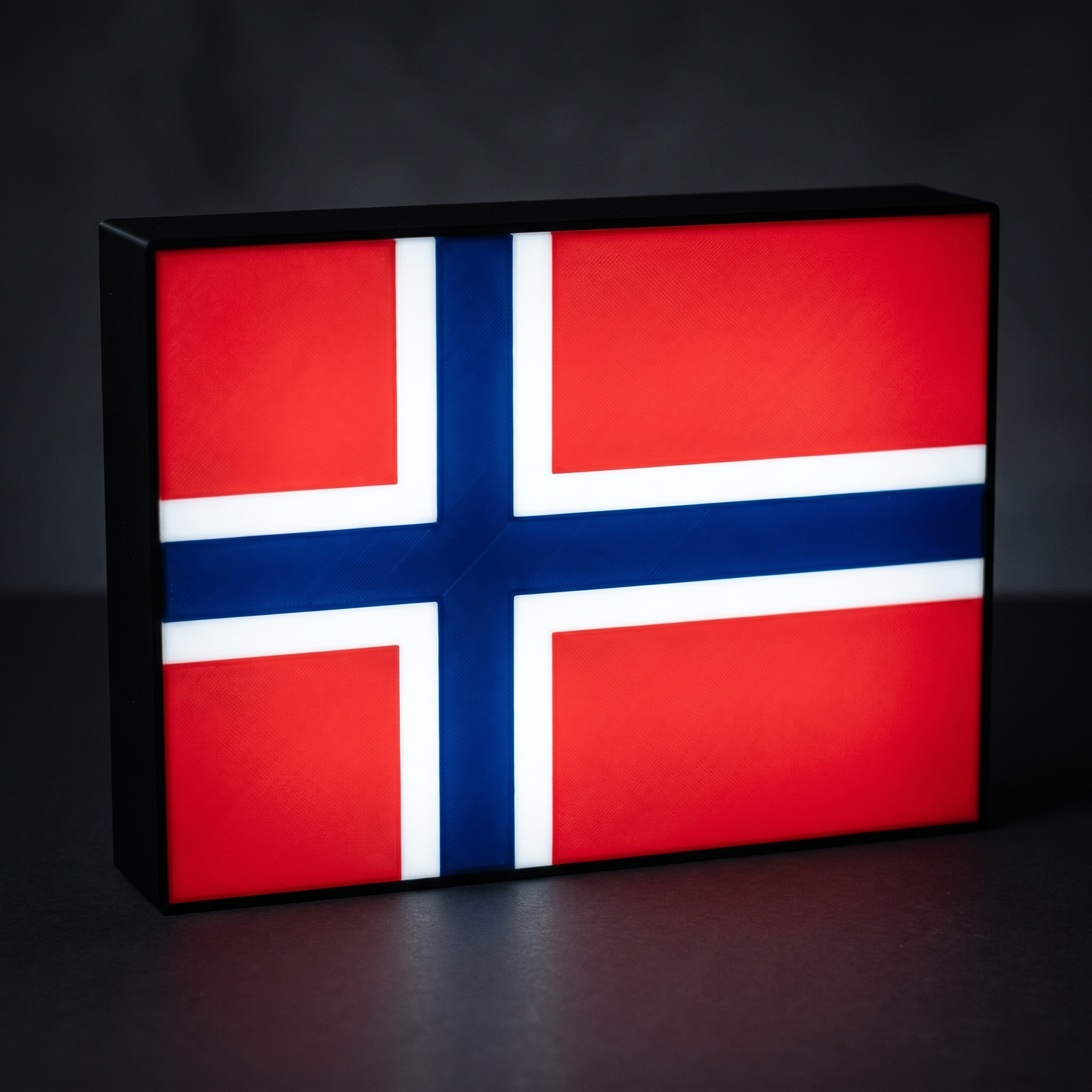 Norwegen Flagge Lampe leuchtend