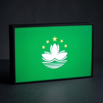 Macau Flagge Lampe leuchtend