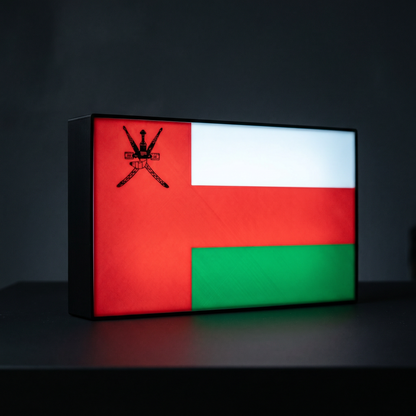 Oman Flagge Lampe leuchtend