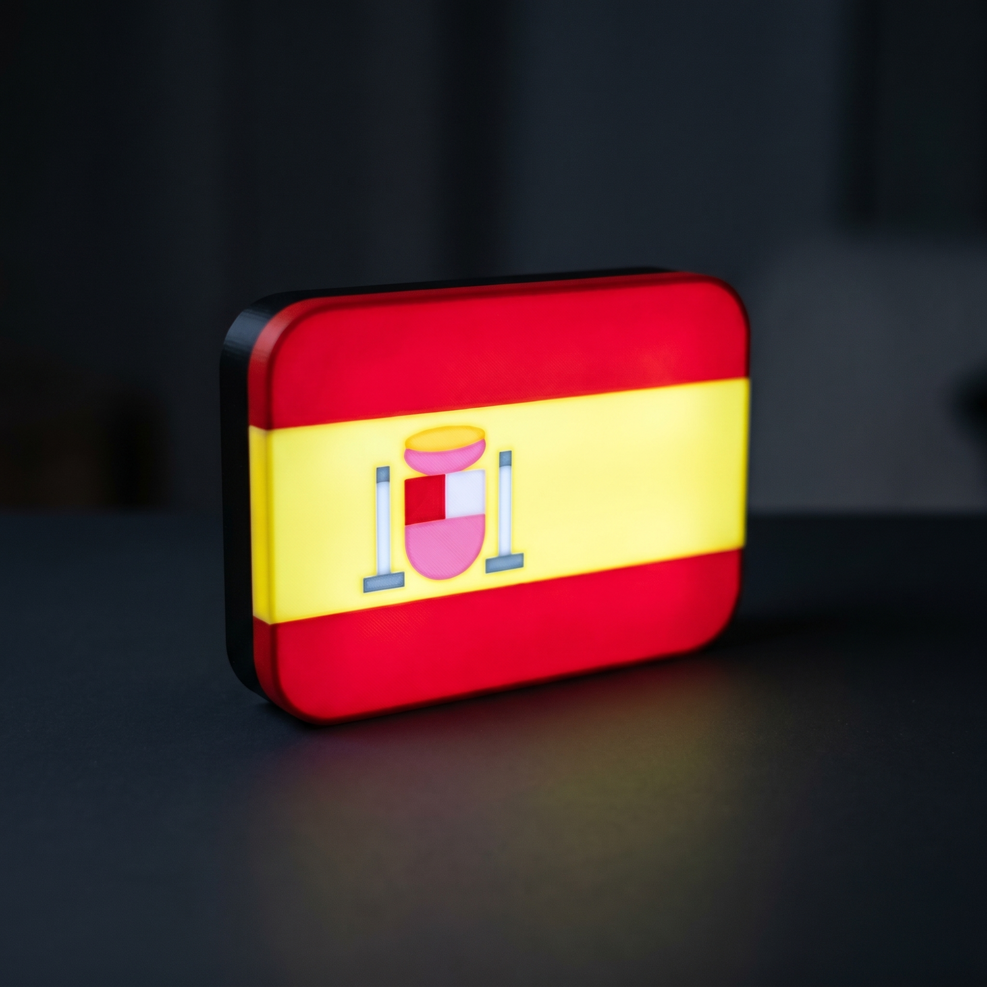 Spanien Flagge Lampe leuchtend