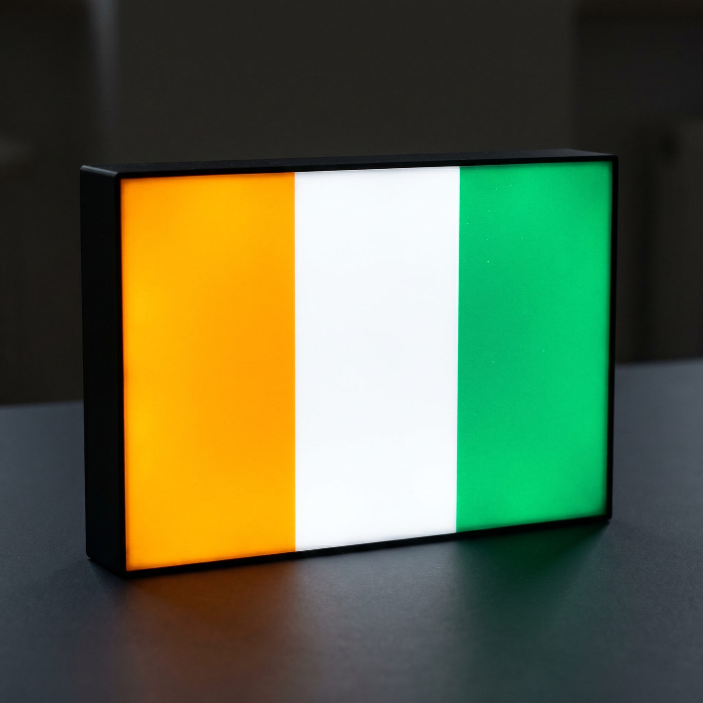 Elfenbeinküste Flagge Lampe leuchtend