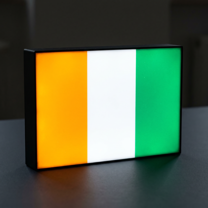 Elfenbeinküste Flagge Lampe leuchtend