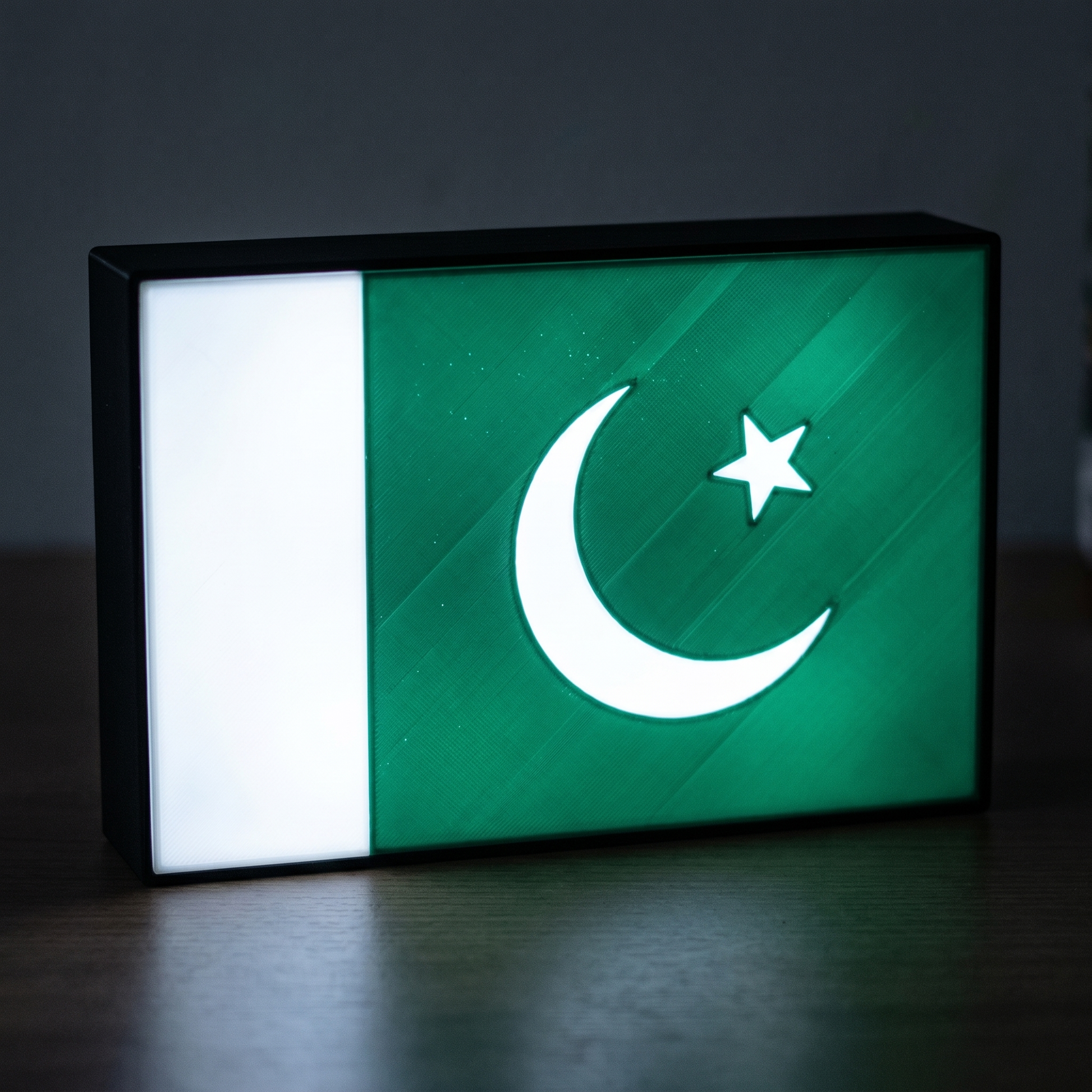 Pakistan Flagge Lampe leuchtend