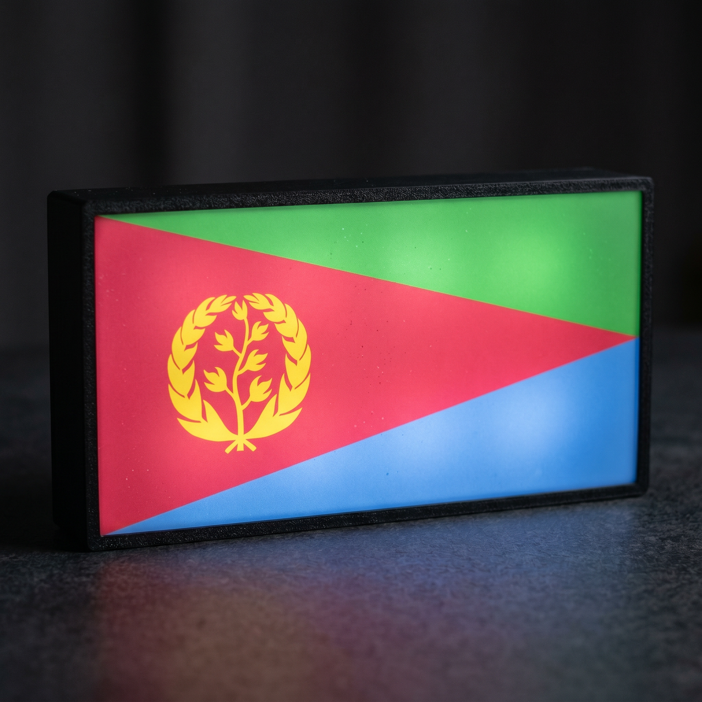 Eritrea Flagge Lampe leuchtend