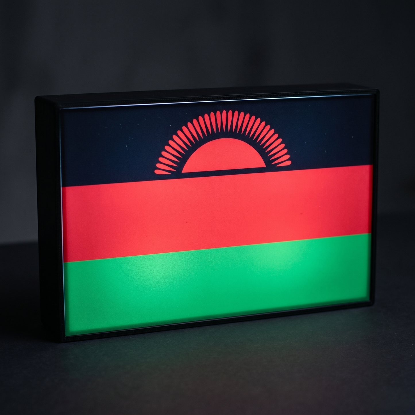 Malawi Flagge Lampe leuchtend