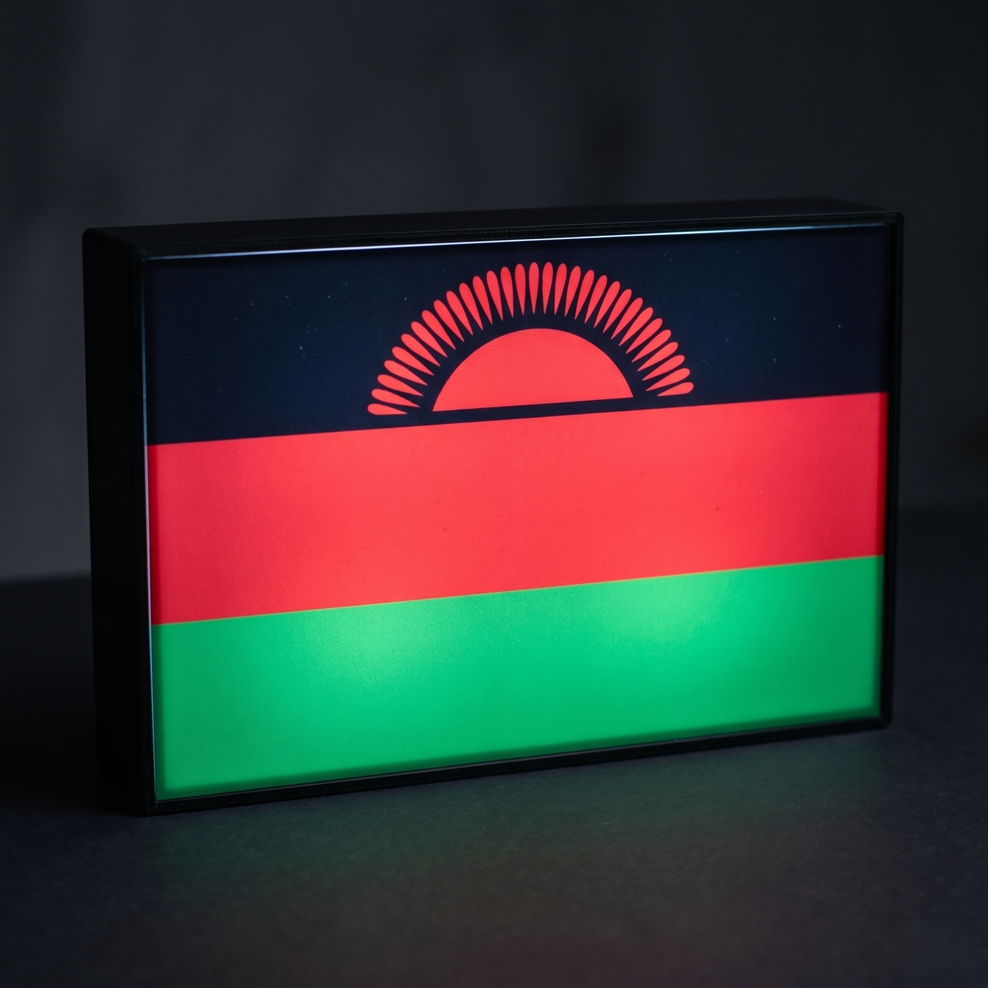 Malawi Flagge Lampe leuchtend