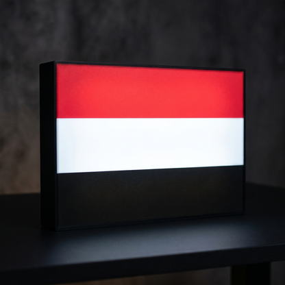 Jemen Flagge Lampe leuchtend