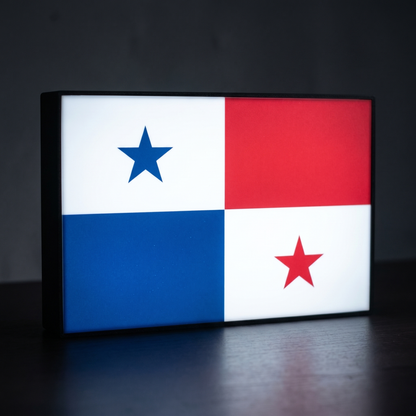 Panama Flagge Lampe leuchtend