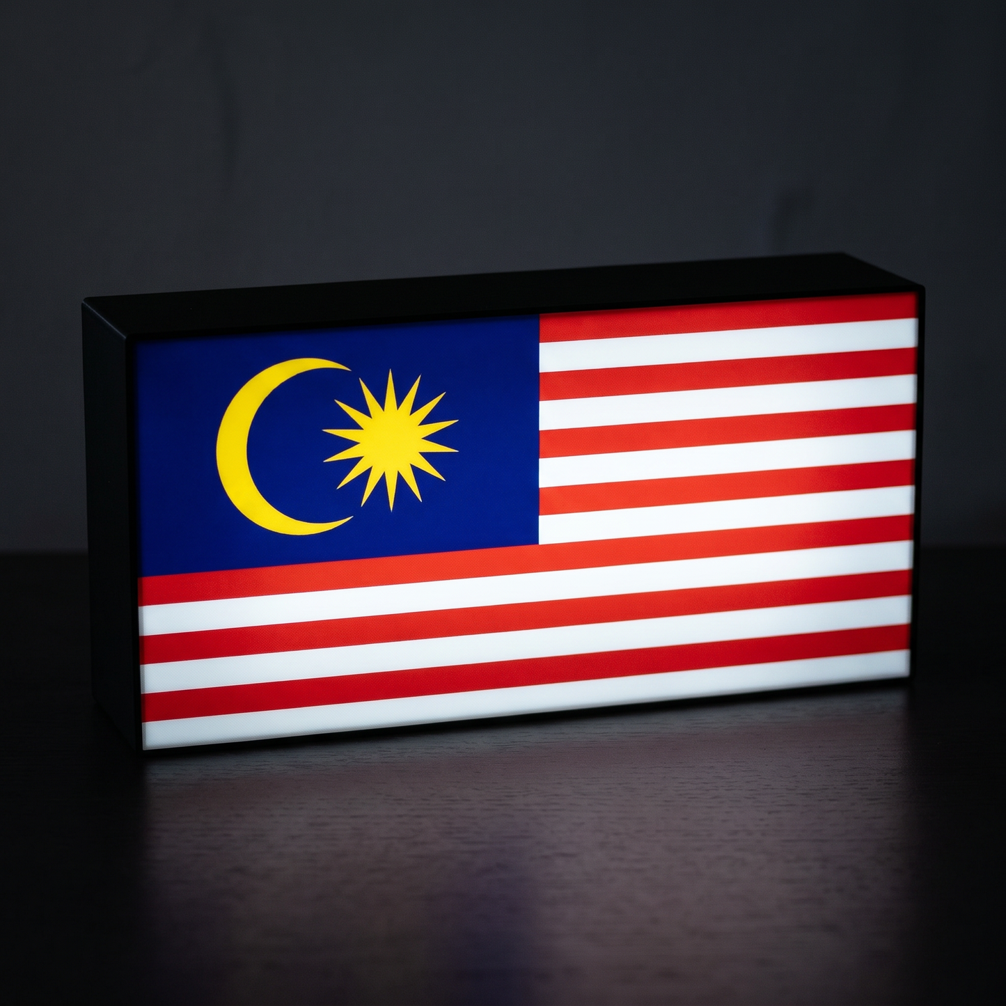 Malaysia Flagge Lampe leuchtend